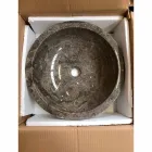 Kulatá šedá umývadlo s Nusa leštěným exteriérem Viadurini