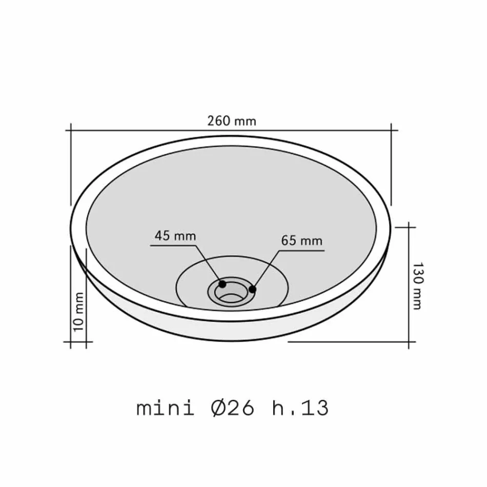 Kali čiré čedičové čiré umyvadlo Viadurini