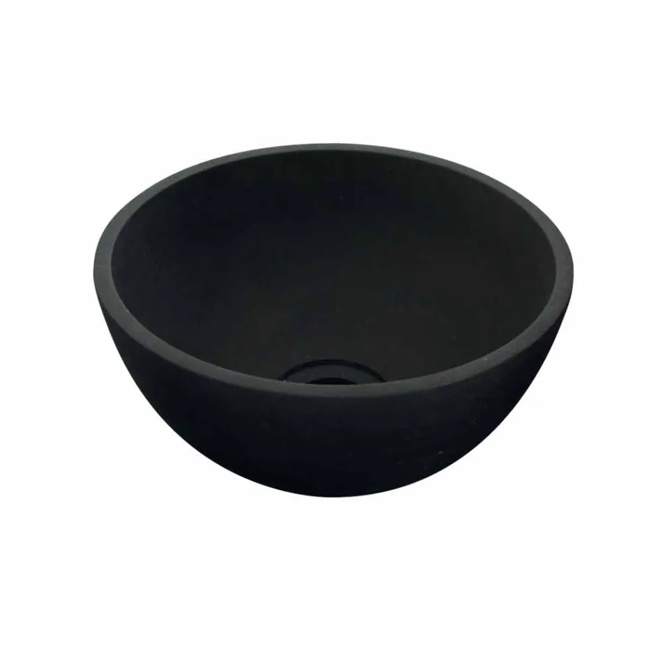 Umyvadlo Podpora Tondo v čedičová Black Kali Viadurini