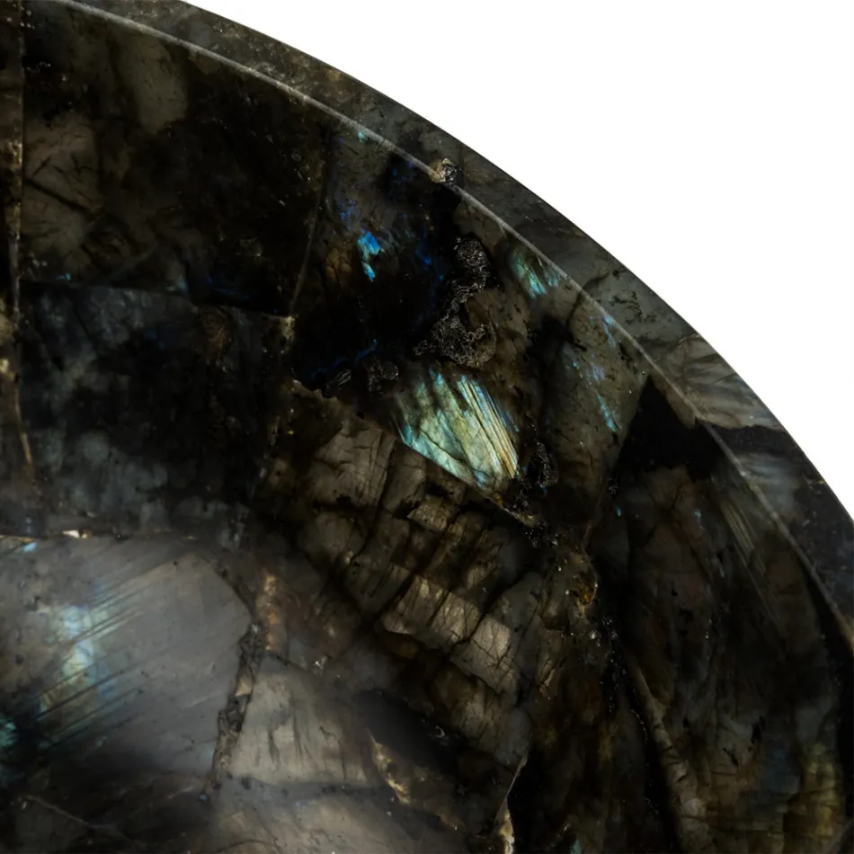 z kulaté umyvadlo labradoritu Peggy, ruční Viadurini