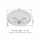 Giava onyx kruhová umyvadlová deska Viadurini