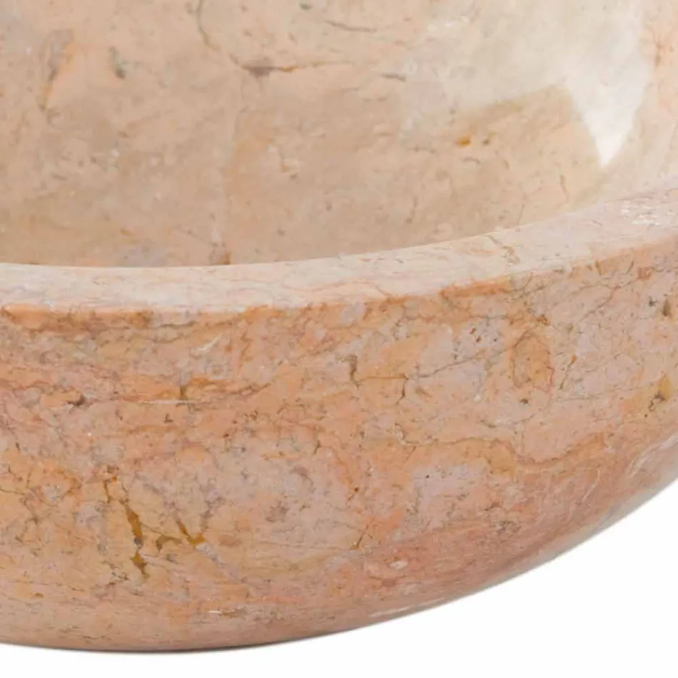 Umývadlo z přírodního kamene s černou barvou Pracovní červená Viadurini