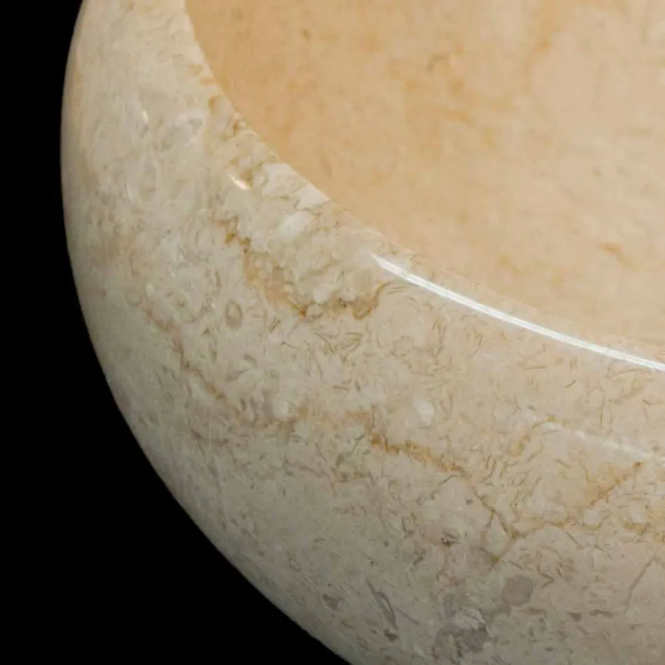 Kamenná deska z přírodního kamene s plochou deskou Layla bílá Viadurini