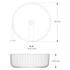Kulaté umyvadlo na desku z benátského skla Plissè Made in Italy - Zirkon Viadurini