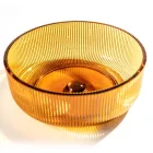 Kulaté umyvadlo na desku z benátského skla Plissè Made in Italy - Zirkon Viadurini