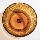 Kulaté umyvadlo na desku z benátského skla Plissè Made in Italy - Zirkon Viadurini