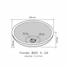 Umyvadlo s externí podpory Round Honey Smooth Nusa Viadurini