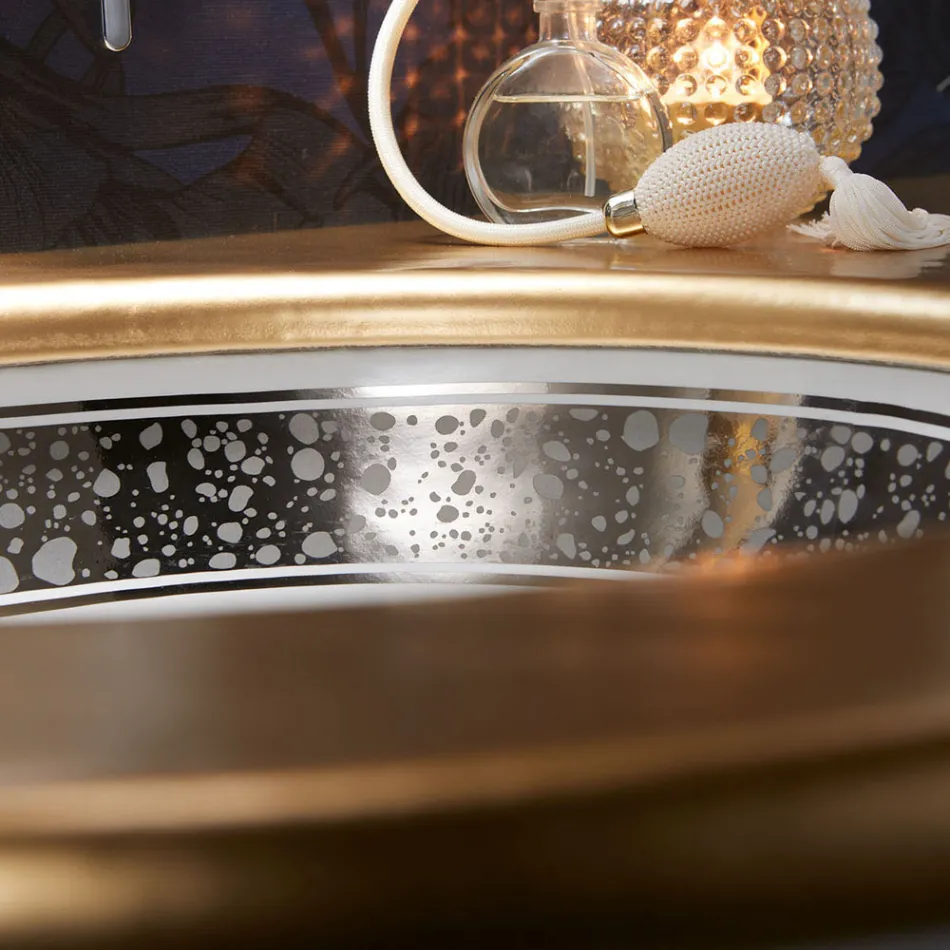 Vestavěné koupelnové umyvadlo z ručně lité šamotové hlíny Made in Italy - Erioli Viadurini