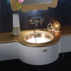 Vestavěné koupelnové umyvadlo z ručně lité šamotové hlíny Made in Italy - Erioli Viadurini