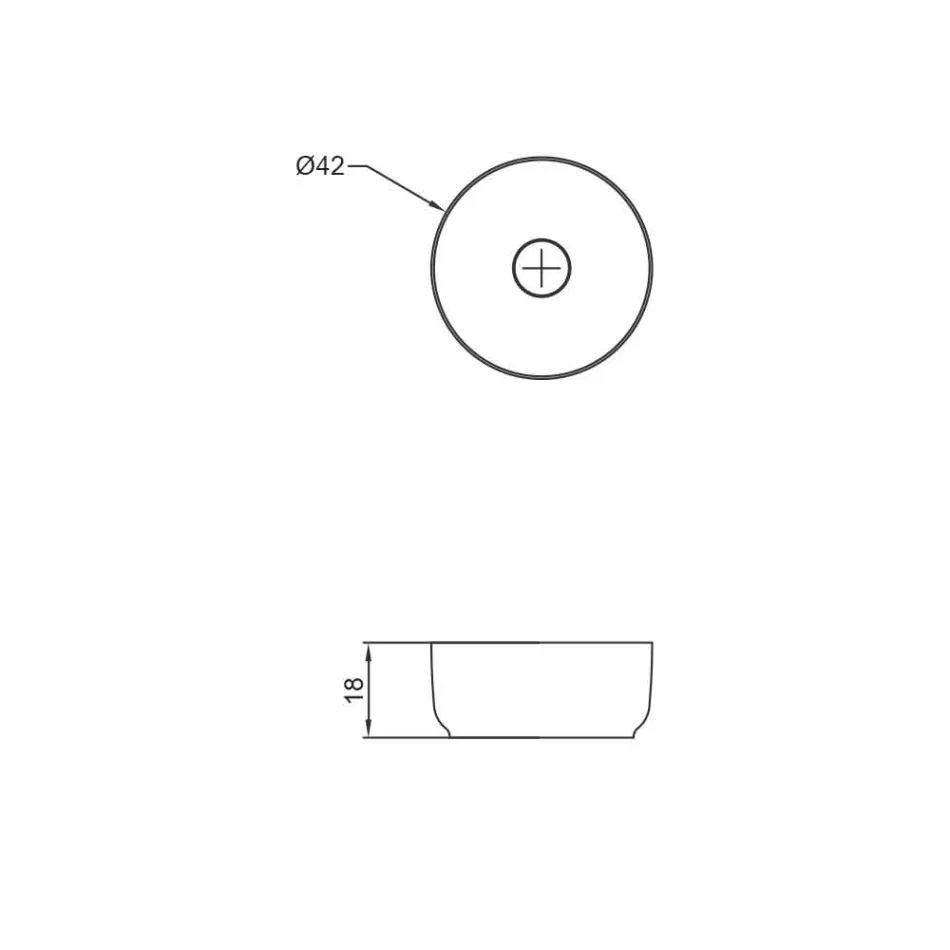 Moderní designové kulaté umyvadlo vyrobené v Itálii Dalmine Viadurini