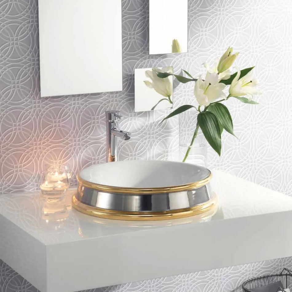 Designové zapuštěné umyvadlo v ohniště vyrobené v Itálii, Manilo Viadurini