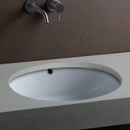 Moderní designový keramický dřez pod vestavbu - Papavero Viadurini
