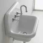 Umyvadlo stěna keramické bílé obdélníkové konstrukce Davis Viadurini