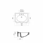 Umyvadlová zeď nebo s keramickým sloupem L70cm Vyrobeno v Itálii Avise Viadurini
