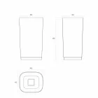 Volně stojící kruhové volně stojící umyvadlo vyrobené v Itálii, Lallio Viadurini