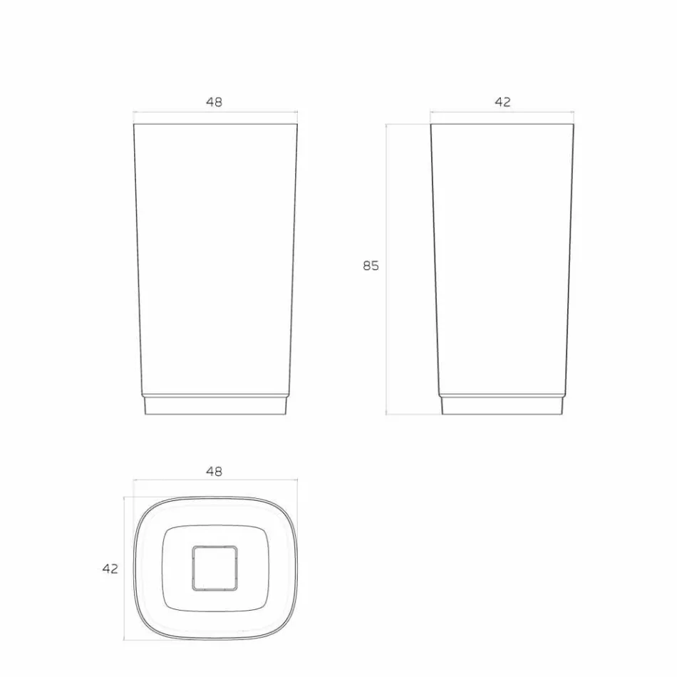 Volně stojící kruhové volně stojící umyvadlo vyrobené v Itálii, Lallio Viadurini
