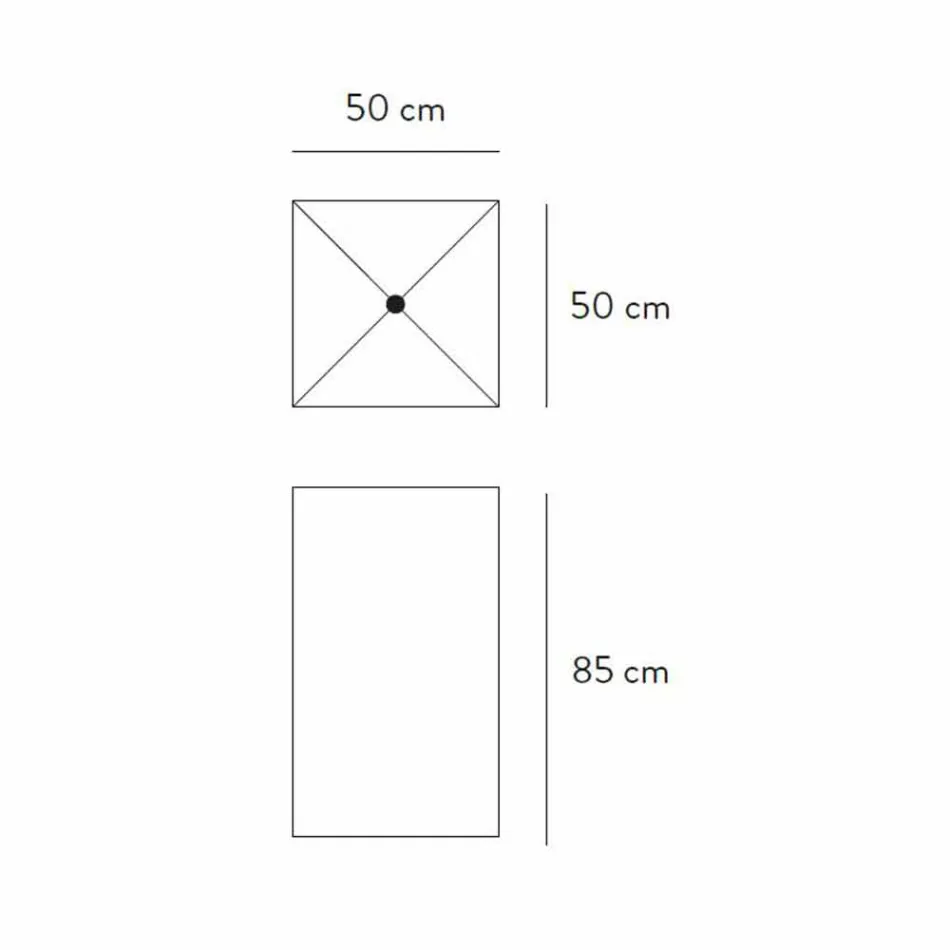 Podlahové umyvadlo s geometrickým designem z porcelánového kameniny 4 povrchové úpravy - Calogero Viadurini