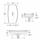 Designové keramické umyvadlo na desku vyrobené v Itálii Laura Viadurini