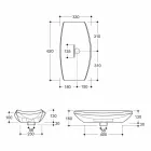 Designové keramické umyvadlo na desku vyrobené v Itálii Laura Viadurini