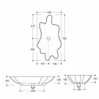 Designové umyvadlo keramické černé a zlaté vyrobené v Itálii Rayan Viadurini