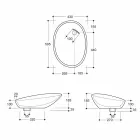 Designové keramické čalouněné umyvadlo vyrobené v Itálii Glossy Viadurini