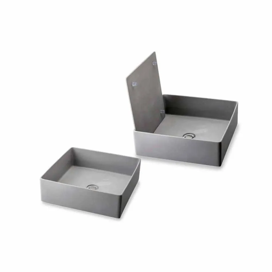 Designové umyvadlo na desku s pryskyřičnou deskou - Duca Viadurini