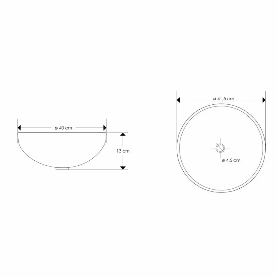 Designové umyvadlo na desku v pryskyřici s korálovými vložkami - Salvatore Viadurini