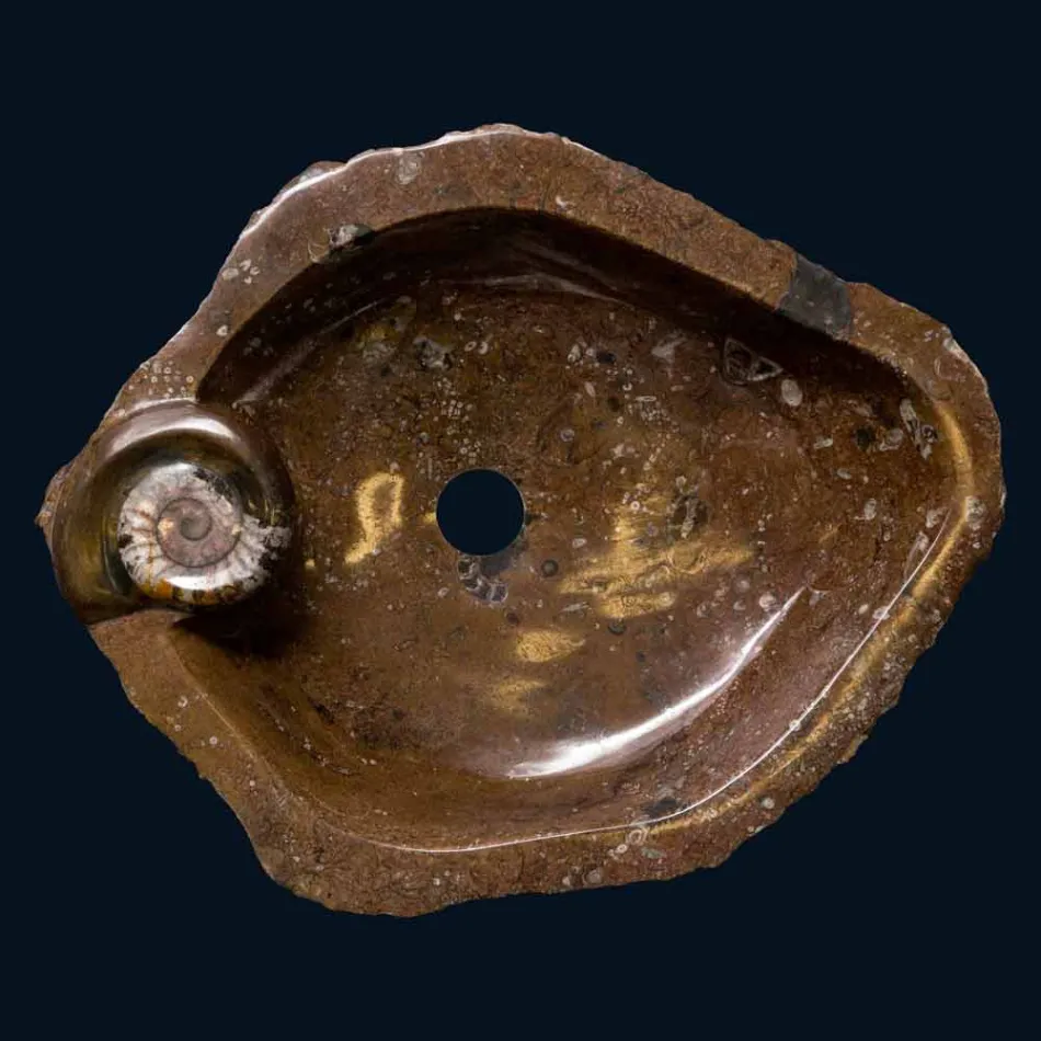 Design umyvadlo zapuštěné mramor / support Samir, z jednoho kusu Viadurini