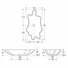 Moderní deskový čalouněný keramický umyvadlo vyrobené v Itálii Rayan Viadurini
