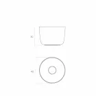 Volně stojící kruhové umyvadlo vyrobené v Itálii, Lallio Viadurini