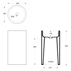 Volně stojící keramické umyvadlo na desku vyrobené v Itálii - Ragazza Viadurini