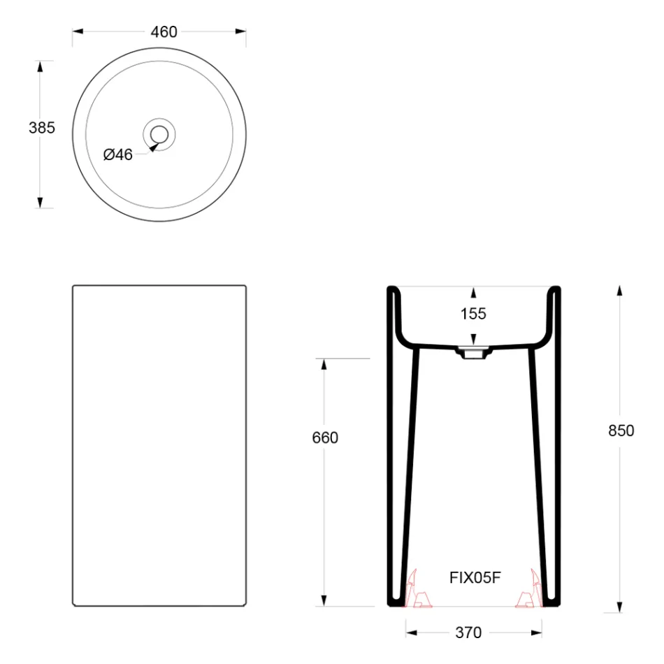 Volně stojící keramické umyvadlo na desku vyrobené v Itálii - Ragazza Viadurini