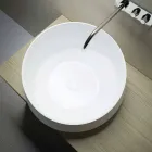 Volně stojící závěsné umyvadlo v Solid Surface vyrobené v Itálii, Dongo Viadurini