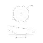 Volně stojící závěsné umyvadlo v Solid Surface vyrobené v Itálii, Dongo Viadurini