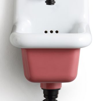 Volně stojící koupelnové umyvadlo v bílé a barevné keramice 26 cm - Jordan
