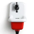 Volně stojící koupelnové umyvadlo v bílé a barevné keramice 26 cm - Jordan Viadurini