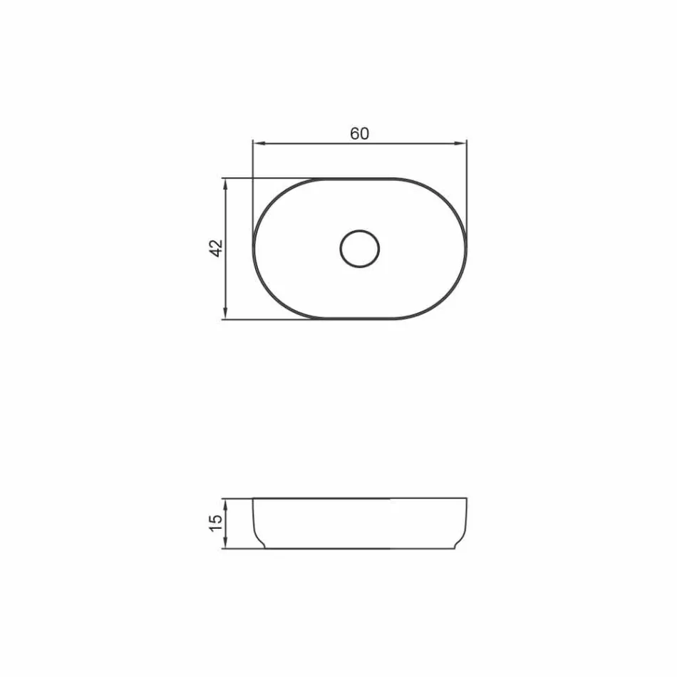 Volně stojící koupelnové umyvadlo vyrobené v Itálii Dalmine Medium Viadurini