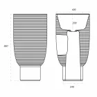 Volně stojící umyvadlo v bílé keramice nebo barevné Trabia Viadurini