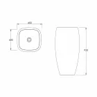 Gais moderní designové samostatné keramické umyvadlo vyrobené v Itálii Viadurini