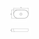 Oválný volně stojící designový umyvadlo vyrobené v Itálii Dalmine Big Viadurini