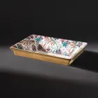 Ručně lité šamotové umyvadlo s barevnými dekoracemi Made in Italy - Aulente Viadurini