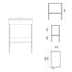 Keramické umyvadlo s podlahovou konstrukcí s poličkou Made in Italy - Graffa Viadurini