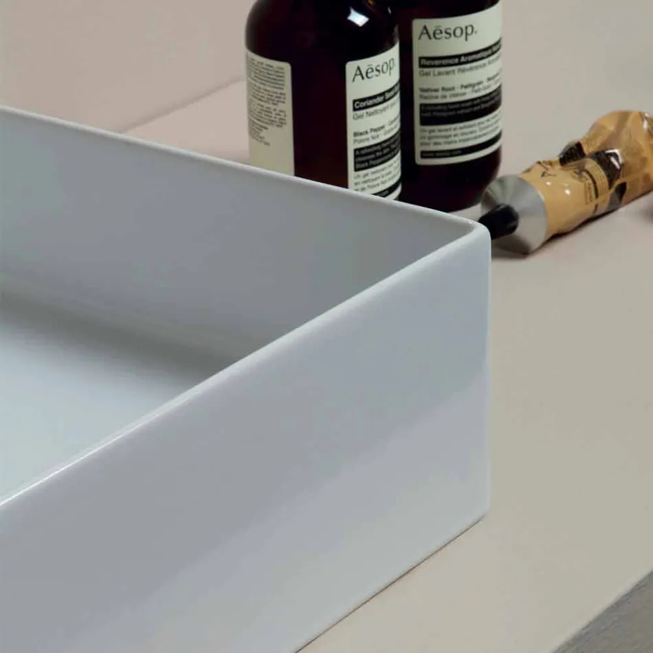 keramické umyvadlo moderního designu podpora Sun 60x37, made in Italy Viadurini