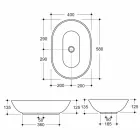 Moderní designová keramická umyvadlová deska vyrobená v Itálii Viadurini