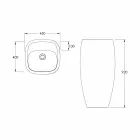 Moderní designový samostatný keramický umyvadlo Gaiola vyrobené v Itálii Viadurini