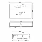 keramické umyvadlo moderní design Sun 80x45 cm, vyrobeno v Itálii Viadurini