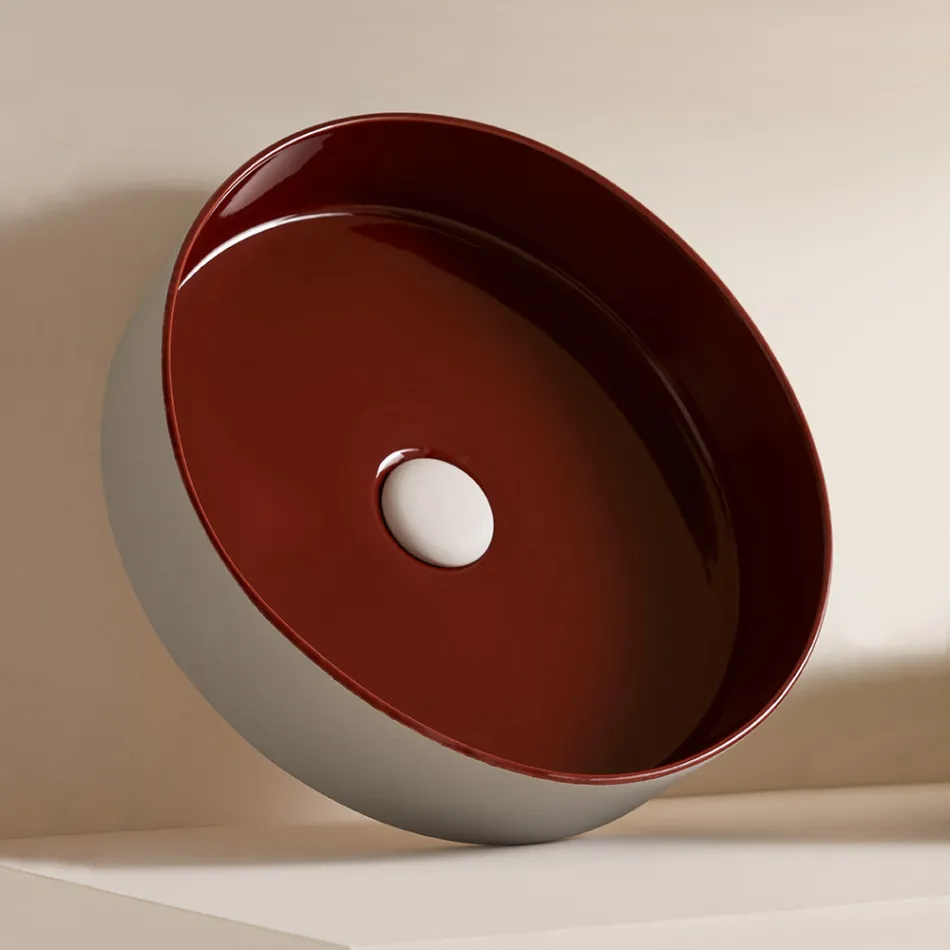 Porcelánové kameninové umyvadlo různých povrchových úprav Made in Italy - Envelope Viadurini