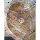 Dřevěné umyvadlo Fossil Counter Goa z jednoho kusu Viadurini