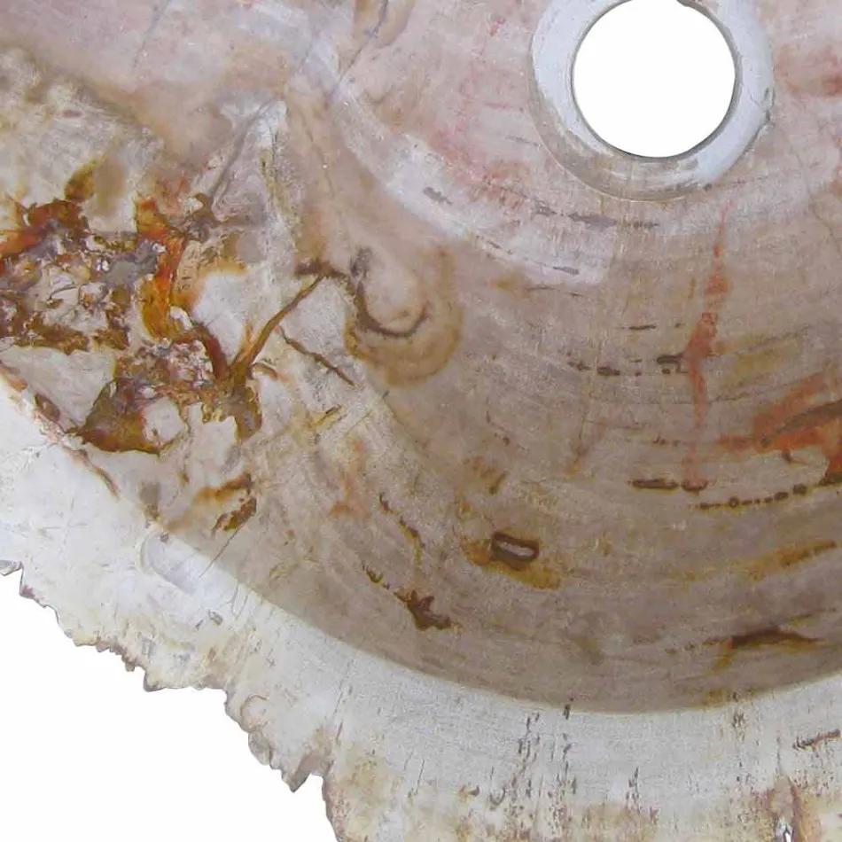 Dřevěné umyvadlo Fossil Counter Goa z jednoho kusu Viadurini