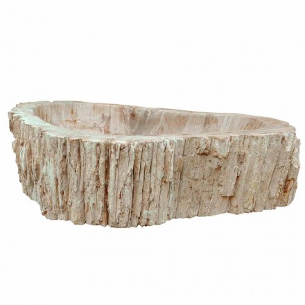 Dřevěné umyvadlo Fossil Counter Goa z jednoho kusu Viadurini